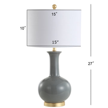 Brussels 27" Ceramic/Metal LED Table Lamp - JONATHAN Y